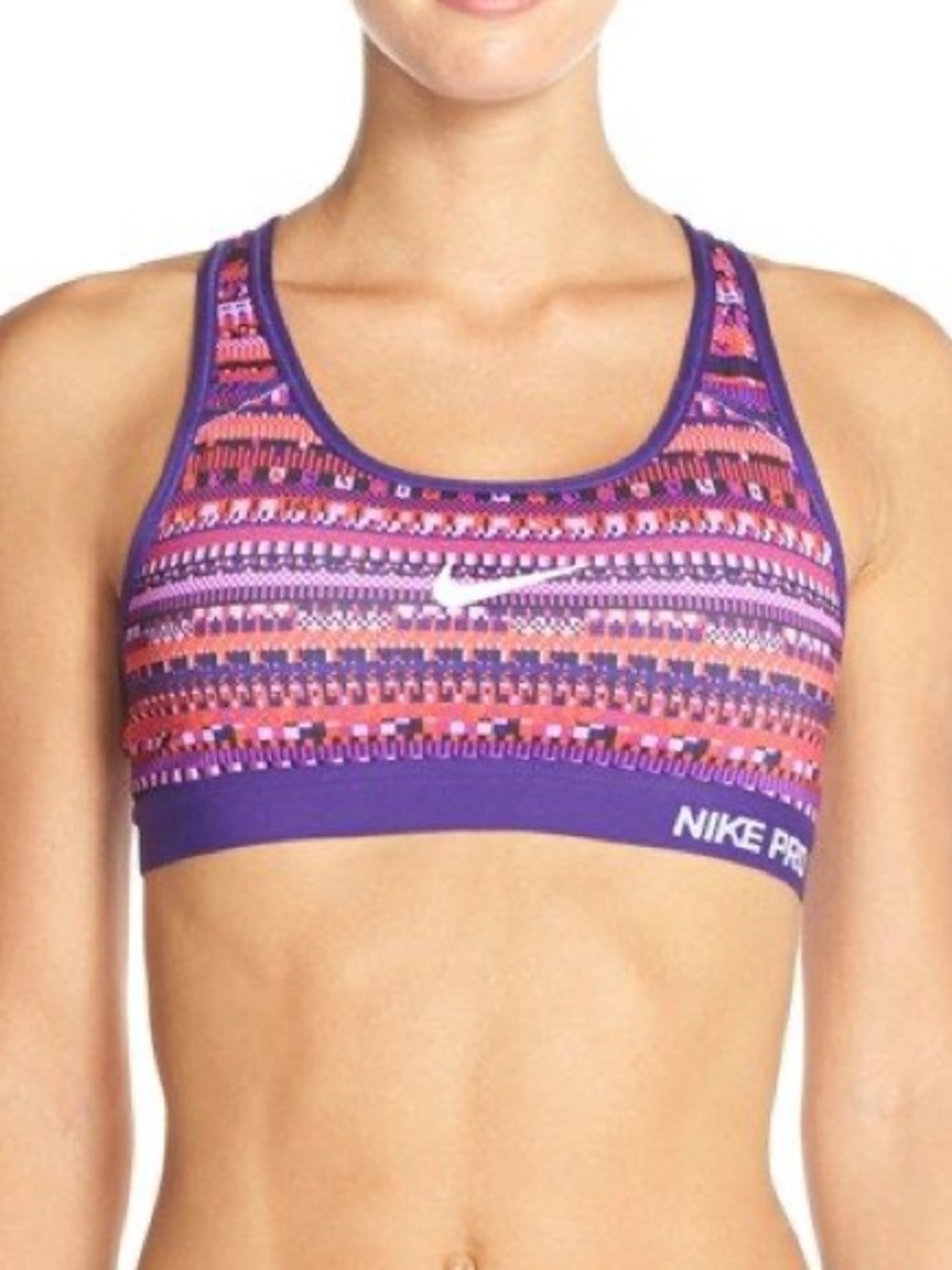 Nike Pro Dri-Fit Women’s Purple Patterned Sports Bra